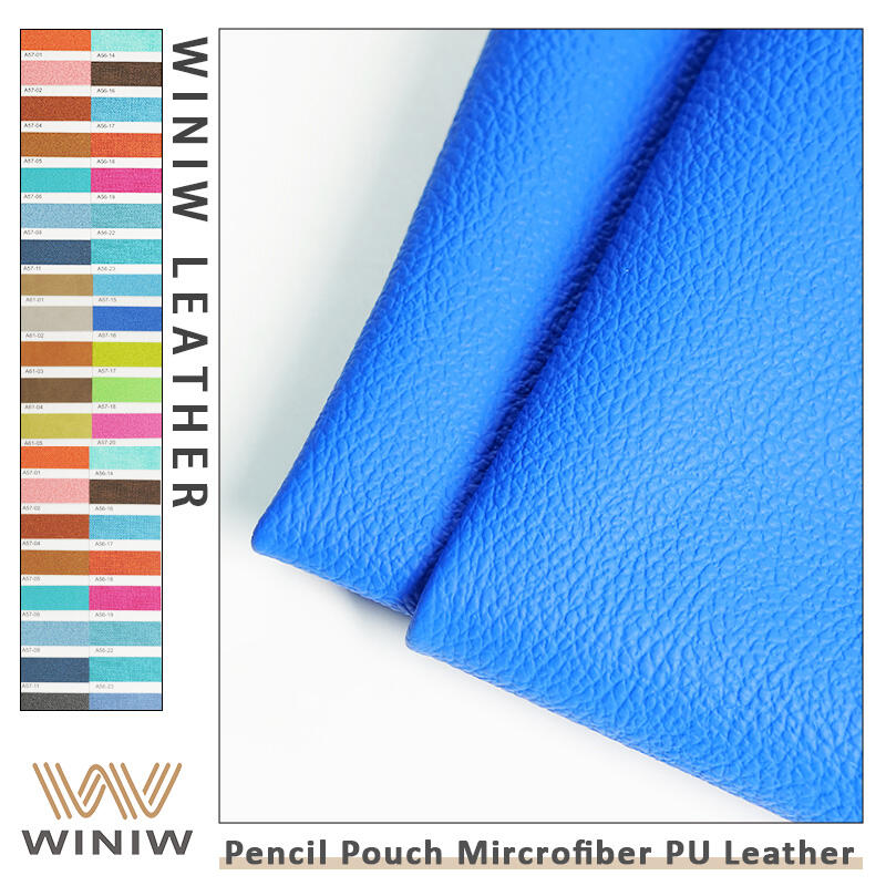 0.5mm Dimensional Stability Making Pencil Pouch Free Pu Leather Material