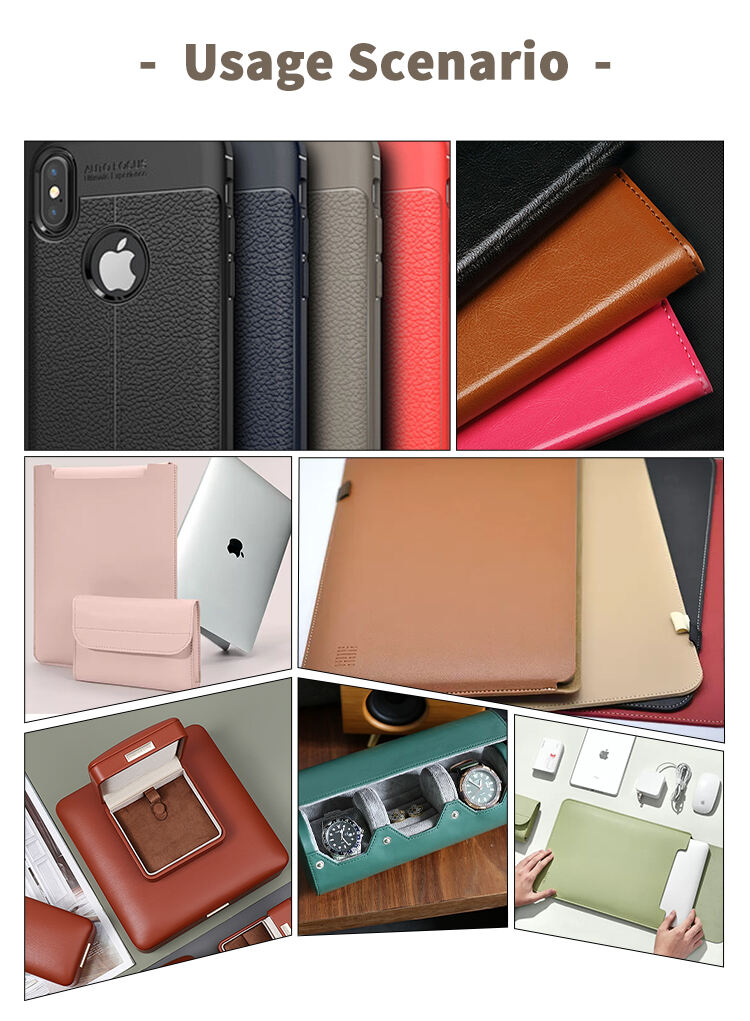 Easy Clean Microfiber PU Artificial Leather Phone Cover Material details