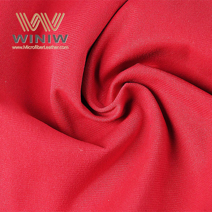 1.0mm Red Elegant Timeless Look Synthetic Suede Microfiber Leather