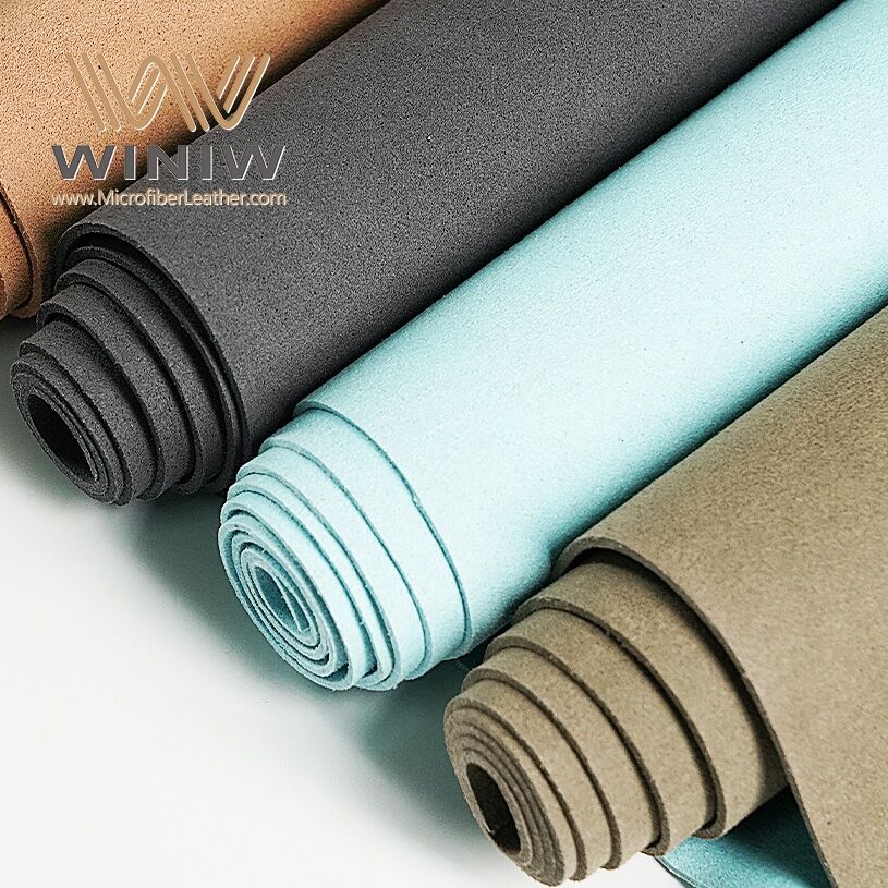 0.6mm Vegan Microfiber Good Drapeability Suede Fabric Leather