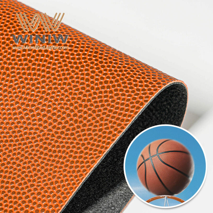 1.6mm Durability BasketBall Pu Coated Material Fabric Synthetic Leather