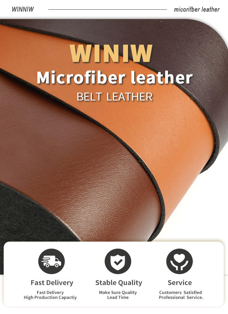 Wear Resistant Imitation Microfiber PU Belt Leather Material supplier