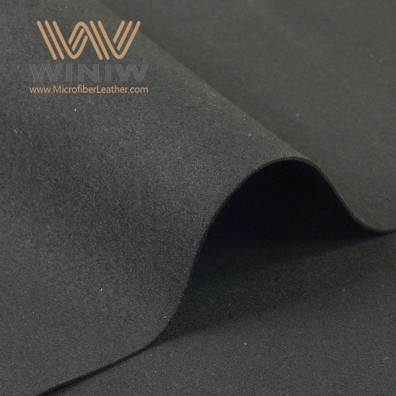 0.8mm Black Durable Strong Construction Artificial Suede Microfiber Leather