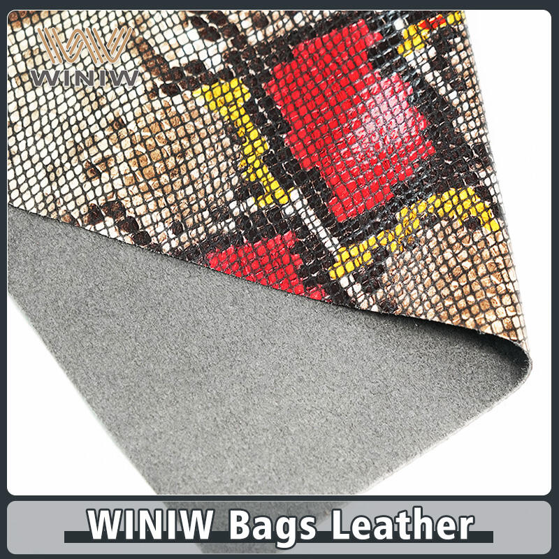 Fine Wool Pores Faux Upholstery Microfiber Leather For Zippered Pouch