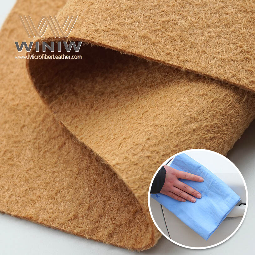 Soft Hand Feel Microfiber Leather PU Chamois For Car Cleaning