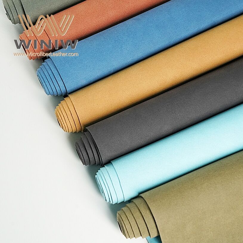 1.0mm Thickness Microfiber Good Drapeability Suede Fabric Leather