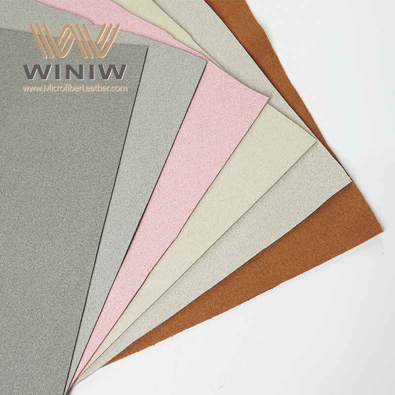 Can Be Embossed 0.8mm Thickness Artificial Micro fiber Suede Leather