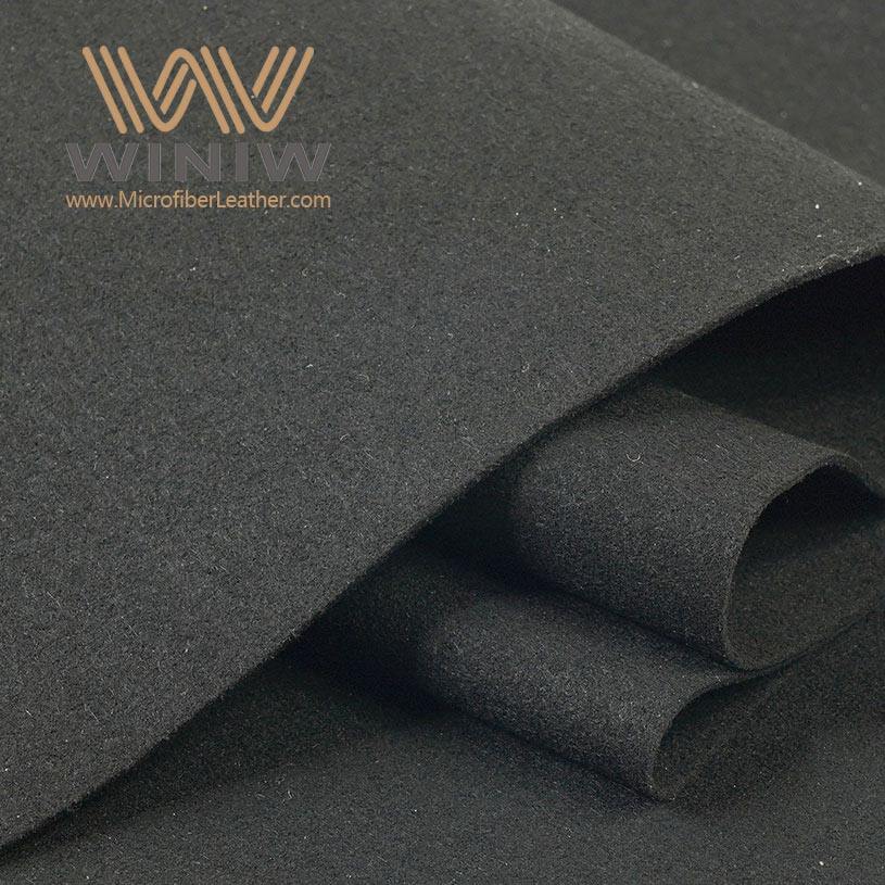 Black Durable Strong Construction Artificial Suede Microfiber Leather