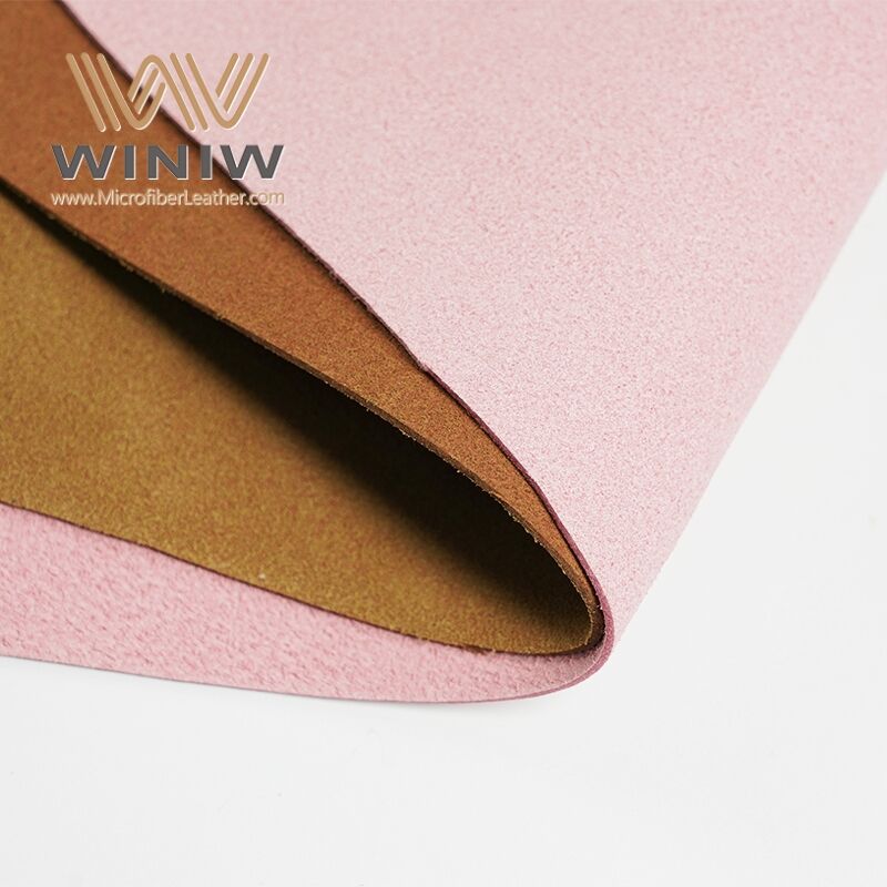 Pink Color Numerous Design Style Micro fiber Vegan Suede Leather