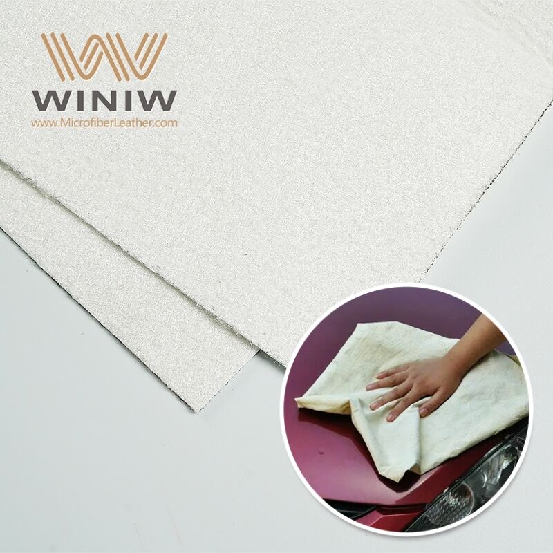 0.6mm High Utilization Making Car Clean Cloth Faux Chamois Fabric