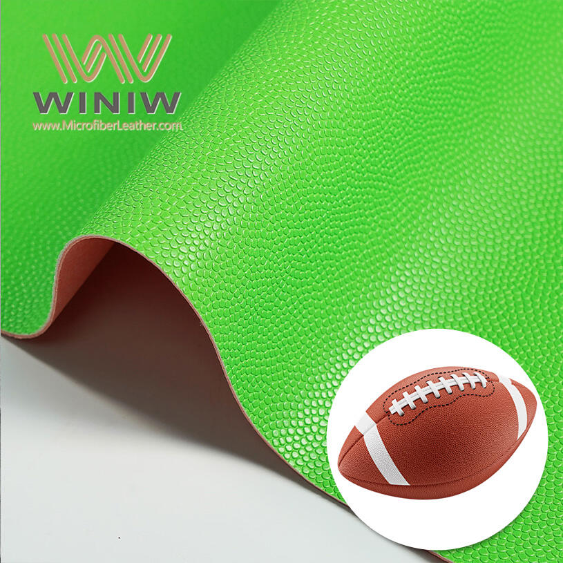 1.6mm Resistant To Fading Microfiber Synthetic Leather For Making Rugby