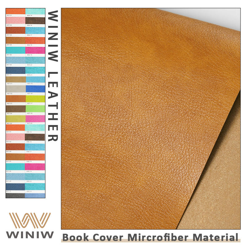 0.4mm Wear Resistance Synthetic PU Leather Microfiber Nappa Book Cover Material