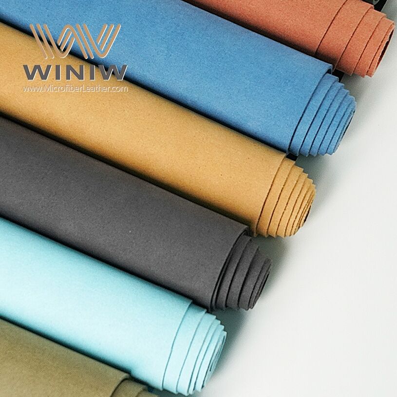 1.2mm Thickness Micro Fiber Good Drapeability Suede Fabric Leather