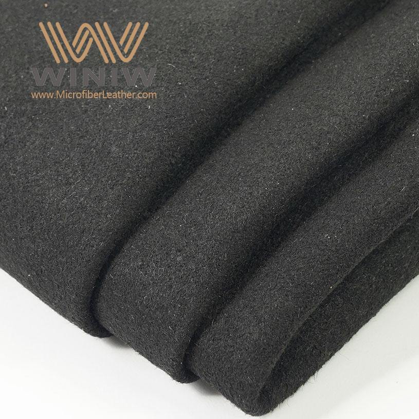 Highly Durable Black Color Artificial Microfiber Suede Leather Fabric