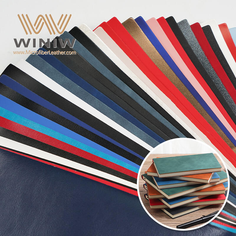 0.6mm Water And Stain Resistance Book Cover Fake Leather Fabric Material  