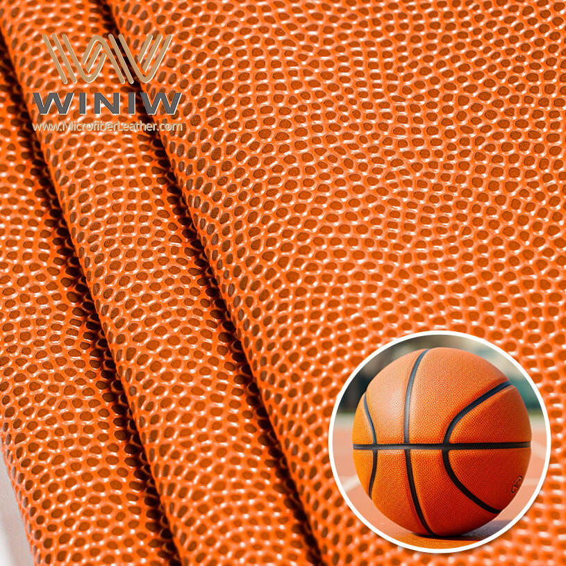 1.6mm Thin And Elastic Microfiber Pu Leather Fabric Sheet For Making BasketBall 