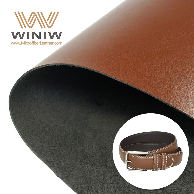 Highly Elastic Synthetic Leather Microfiber Artificial Belt Fabric