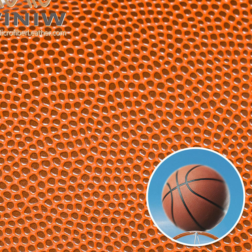 High Tear Strength Faux Leather Artificial Leather For BasketBall