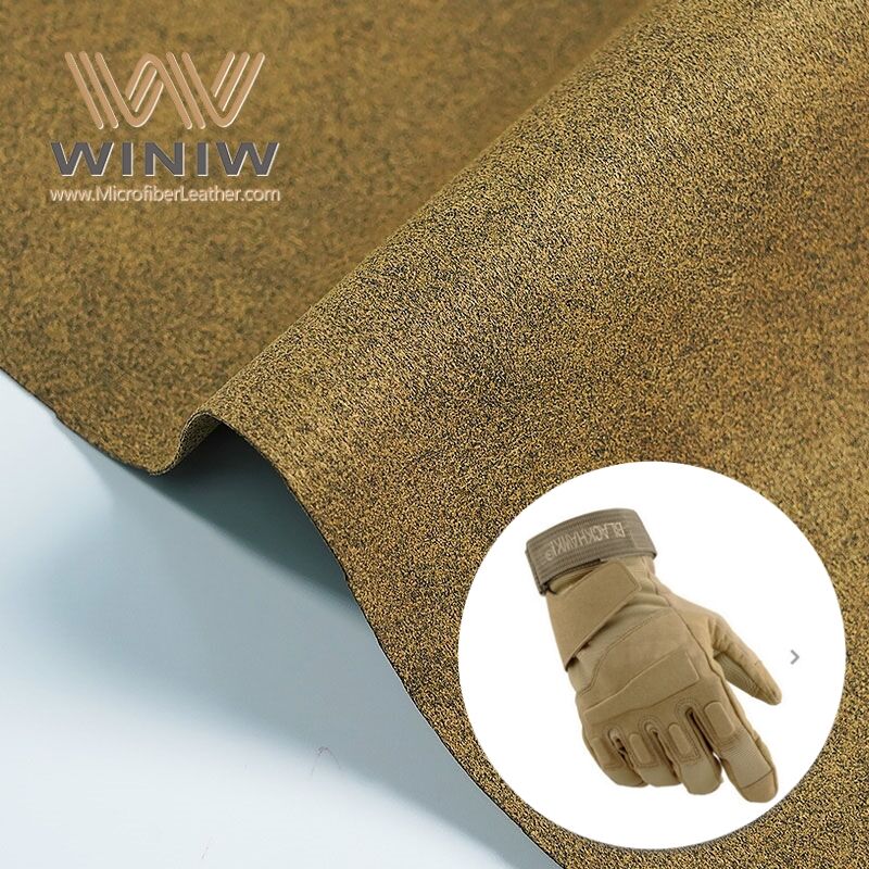 Kulit Pu Buatan Ultrasuede 0.8mm Untuk Membuat Sarung Tangan Bersepeda