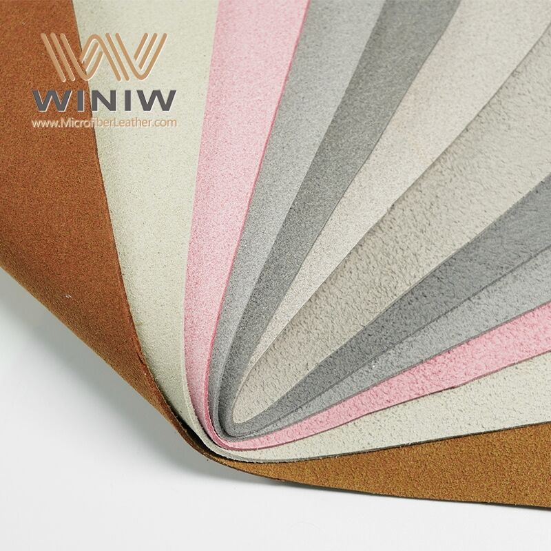 Colorful Can Be Embossed Artificial Micro fiber Suede Leather Fabric