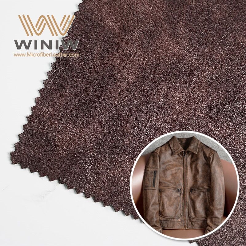 0.6mm Easy To Customize Safety Clothing Faux Leather Microfiber Material