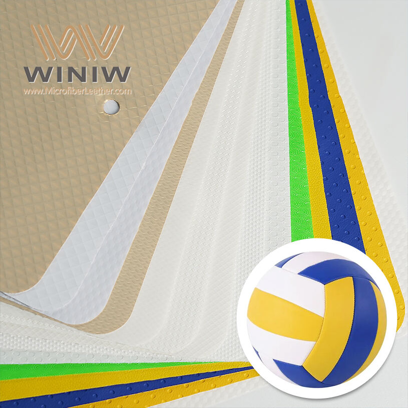 1.4mm Strong Stain Resistance Making VolleyBall Microfiber Pu Leather