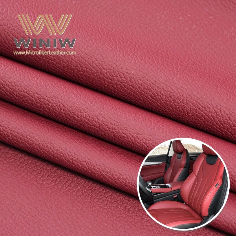 0.4mm Design And Style Automotive Seat Upholstery Embossed Fabric Leather