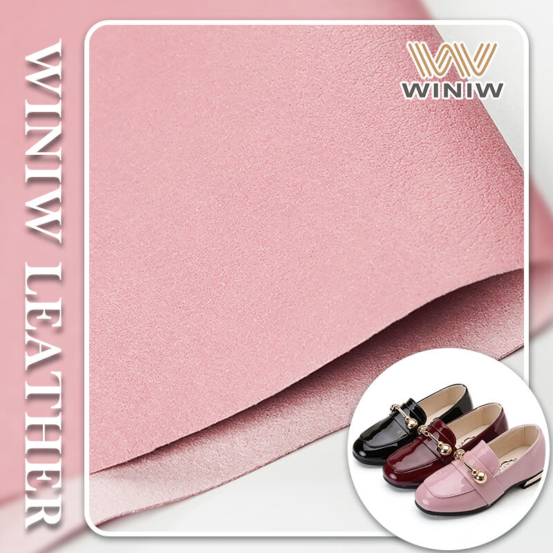 Pink Anti-Aging Microfiber Leather For Espadrilles Shoe Lining Making