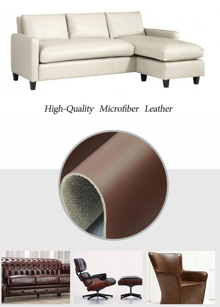 Wear Resistant Faux Microfiber Furniture Material Leather For Sofa manufacture