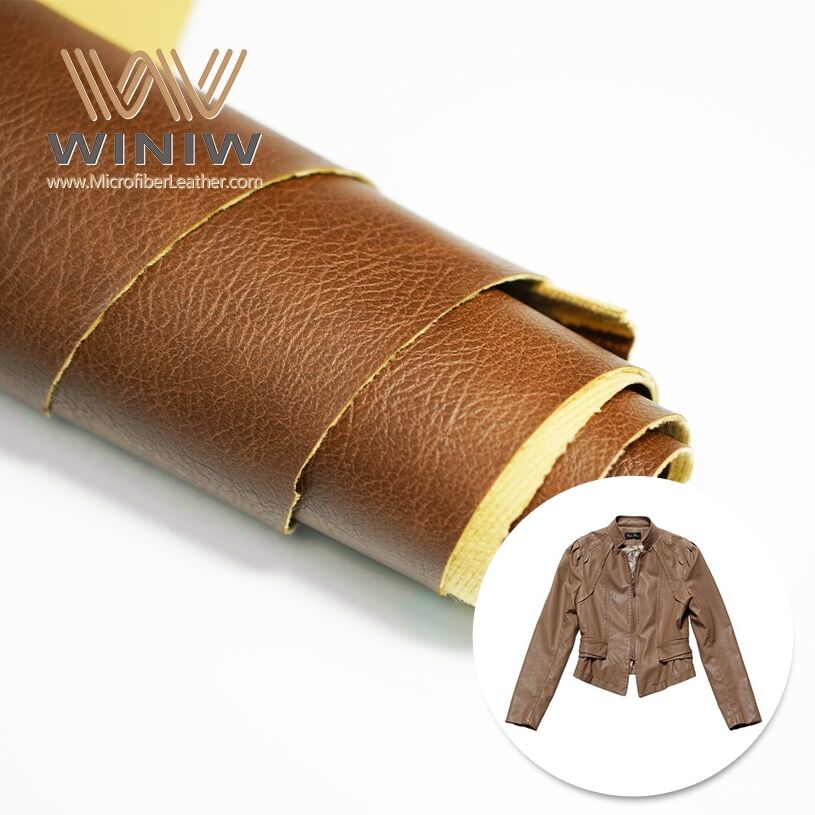 0.8mm Environmentally Friendly Making Clothes Pu Microfiber Leather Material