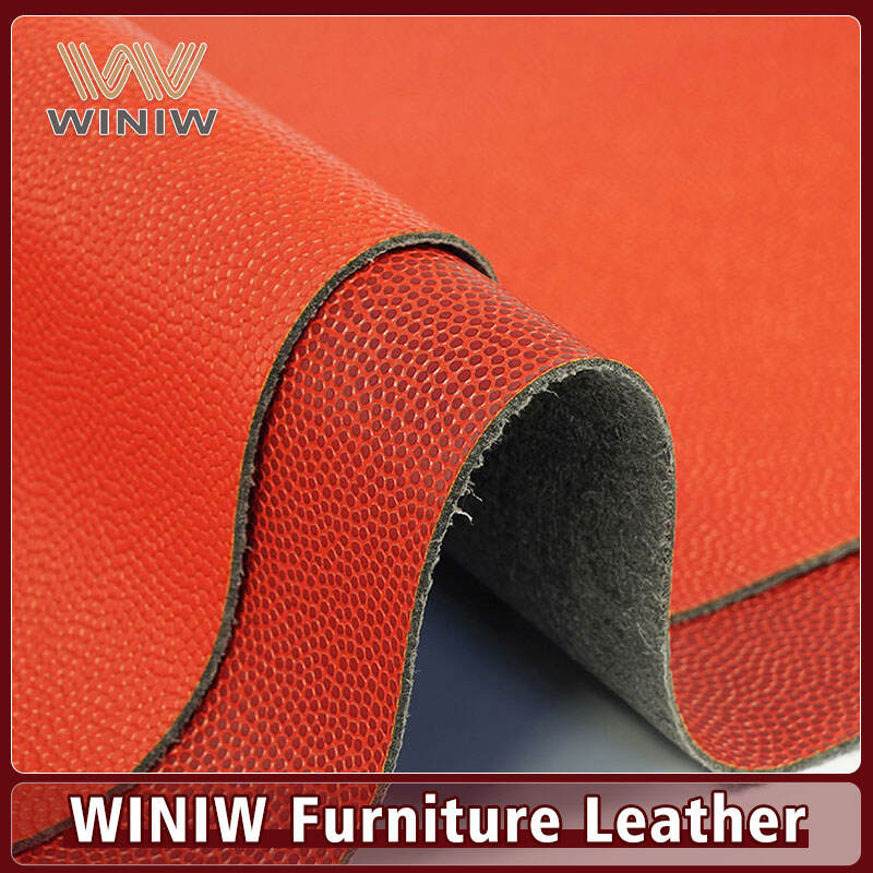 Abrasion Resistant Artificial Leather Outdoor Couches Covering Material 