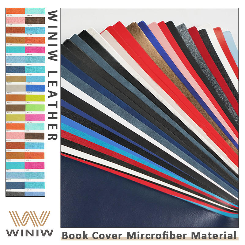 0.6mm Chemical Resistance Making Book Cover Microfiber Textile Material