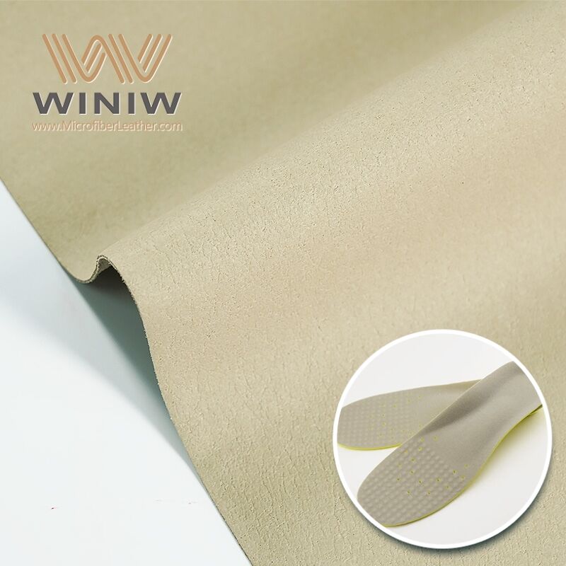 Approximate Natural Vegan Plain Footwear Lining Microfiber Leather 