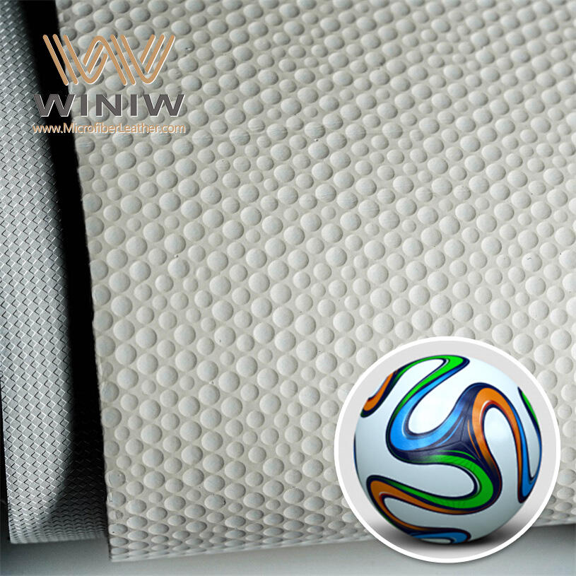 0.8mm Easy To Customize PU Microfiber Synthetic Leatherette For Soccer