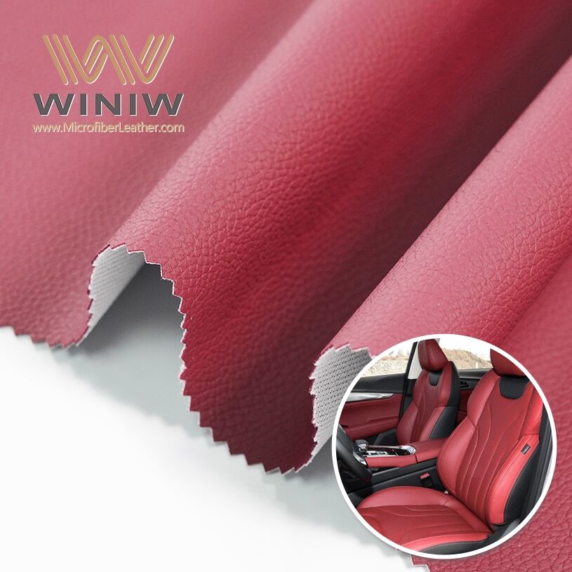 Scratch Resistant Automotive Upholstery Synthetic Microfiber Leather Cloth Material