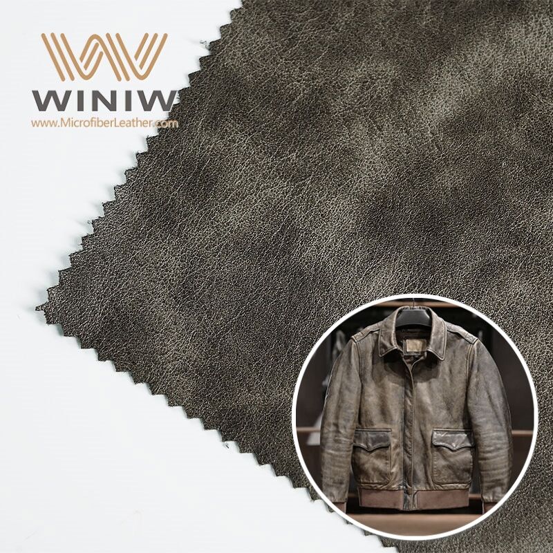 0.6mm Easy To Customize Safety Clothing Faux Leather Microfiber Material