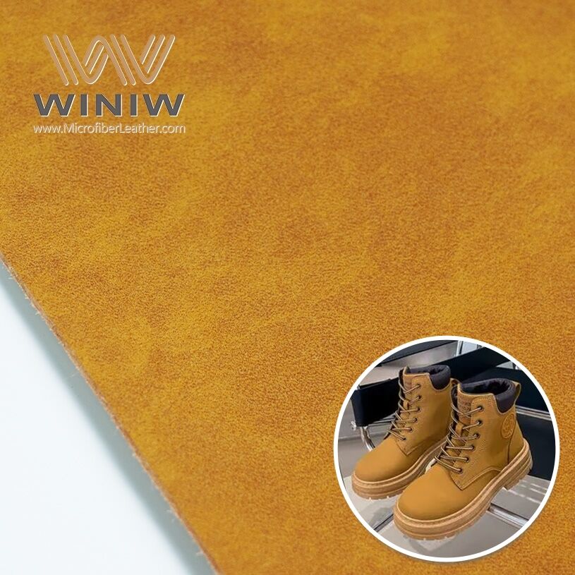 0.8mm Weatherability Microfiber Artificial Leather Footwear Material