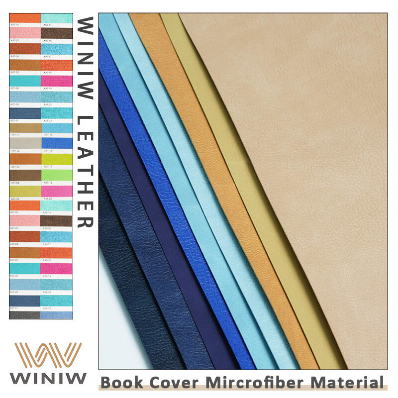 0.4mm Scratch Resistance Book Cover PU Microfiber Leather Material