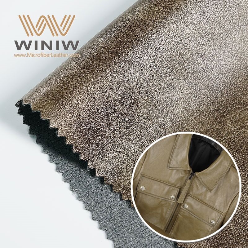 Warm Polyurethane Synthetic Leather For Making Garment