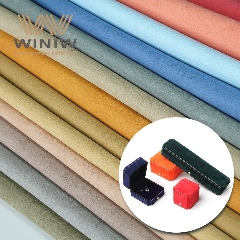 UV Resistant Microfiber PU Suede Leather Fabric For Jewellery Box