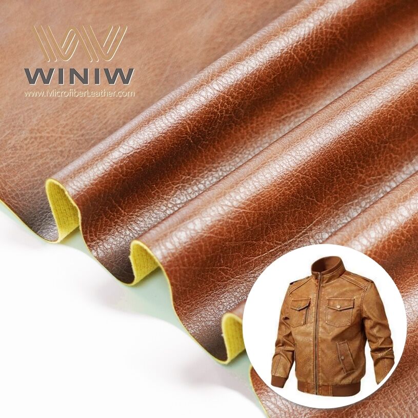 1.6mm Not Easy To Wrinkle Brown Poncho Vegan Microfiber Leather