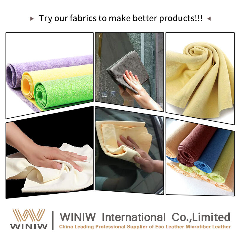 0.6mm High Utilization Making Car Cleaning Cloth Suede Microfiber Leather factory