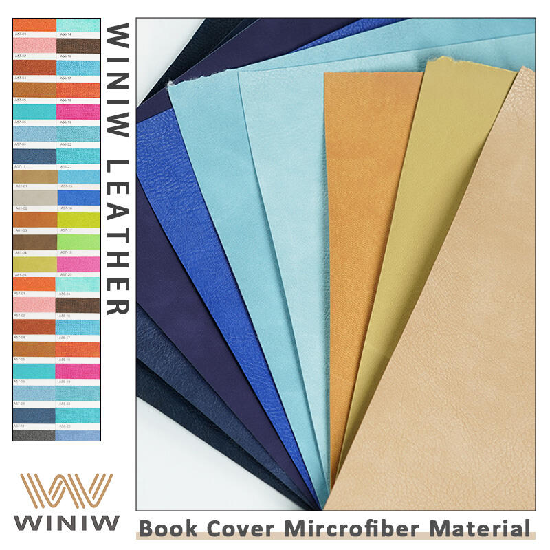 0.4mm Color And Pattern Variety Book Cover Custom Printing Pu Leather Material