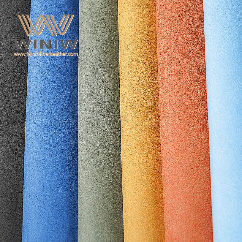 0.6mm Thickness Resistant Peeling Synthetic Microfiber Suede Leather