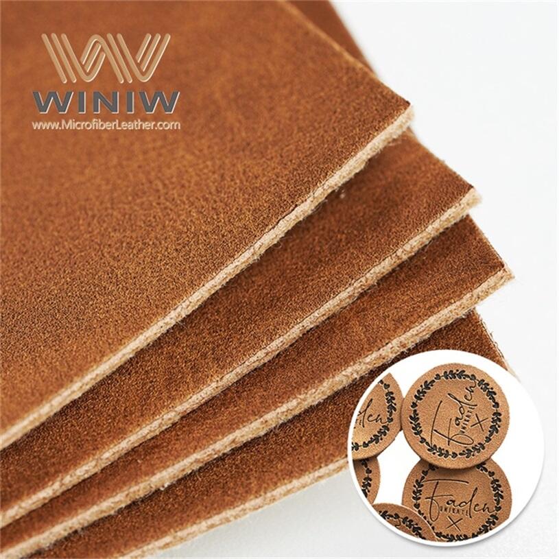 0.9mm Keychain Tag High Strength Faux Microfiber Leather Fabric 