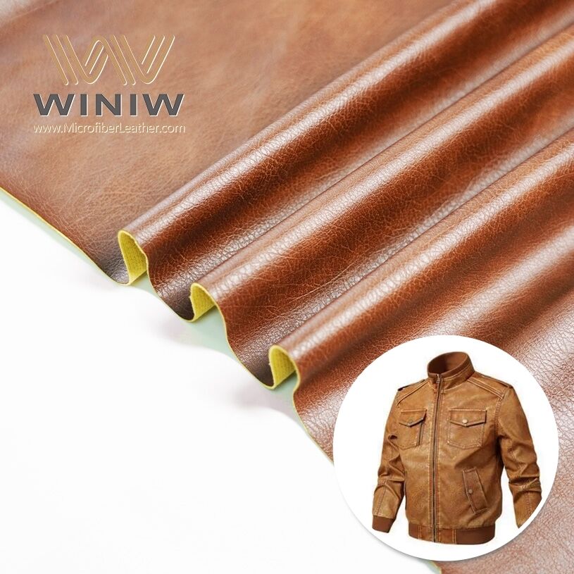 1.4mm Brown Not Easy To Wrinkle Poncho Vegan Microfiber Leather