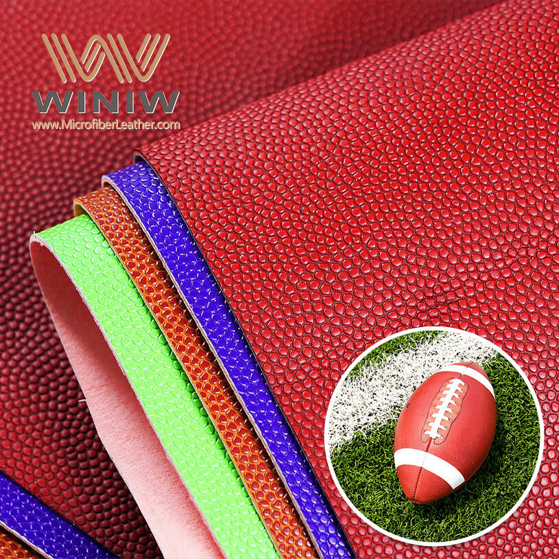 0.6mm Durability Making Rugby PU Faux Leather Material 