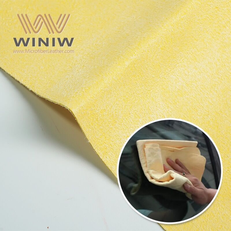 0.4mm Water Absorption Artificial Leather Fabric For Car Washcloth