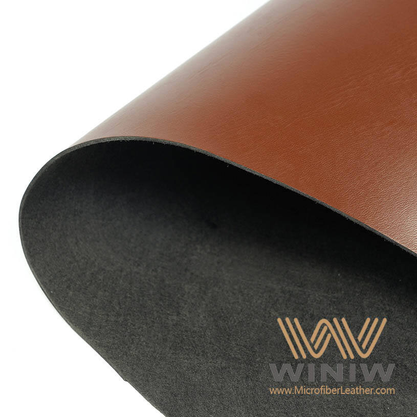 Color Fastness Microfiber Artificial Vegan Belt Leather Fabric manufacture