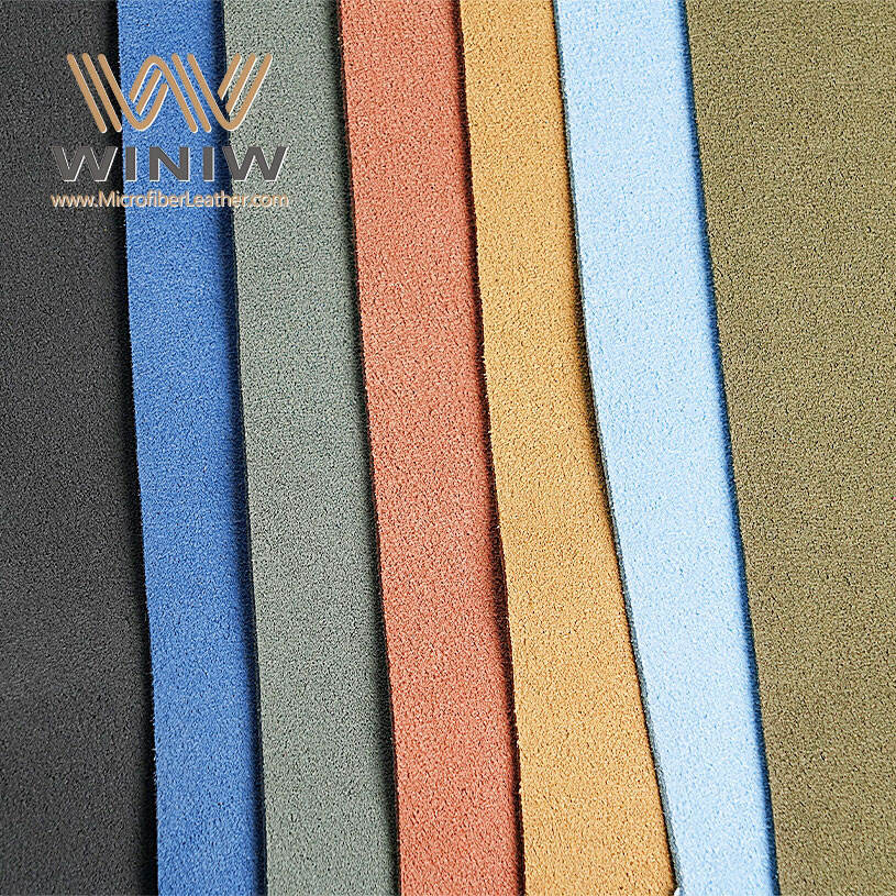 Blue Resistant To Peeling Synthetic Microfiber Suede Leather